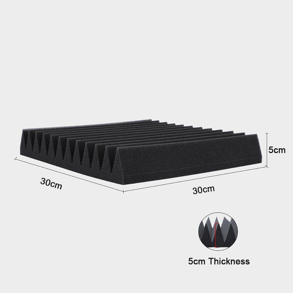 20pcs 30X30X5cm/50x50x5cm Studio Acoustic Foam Sound Absorbation Proofing Panel Wedge