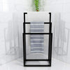 Metal Bathroom Towel Rack 3 Bars Freestanding Drying Shelf Storage Organizer