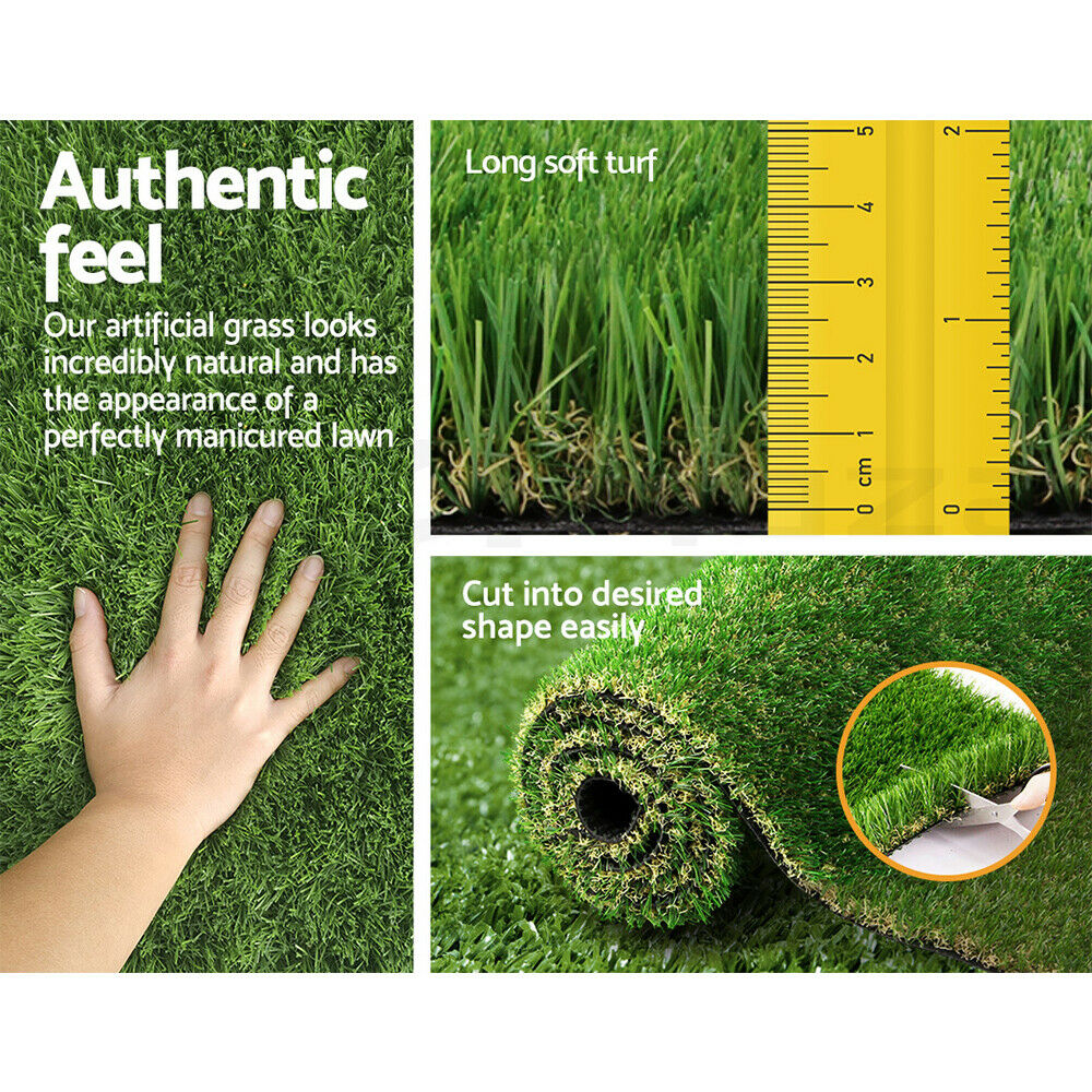 Artificial Synthetic Grass Fake Lawn 5-60SQM Turf Plastic Plant 30mm Thick 8 years Warranty Certified Lead Free Children and Pets Safe