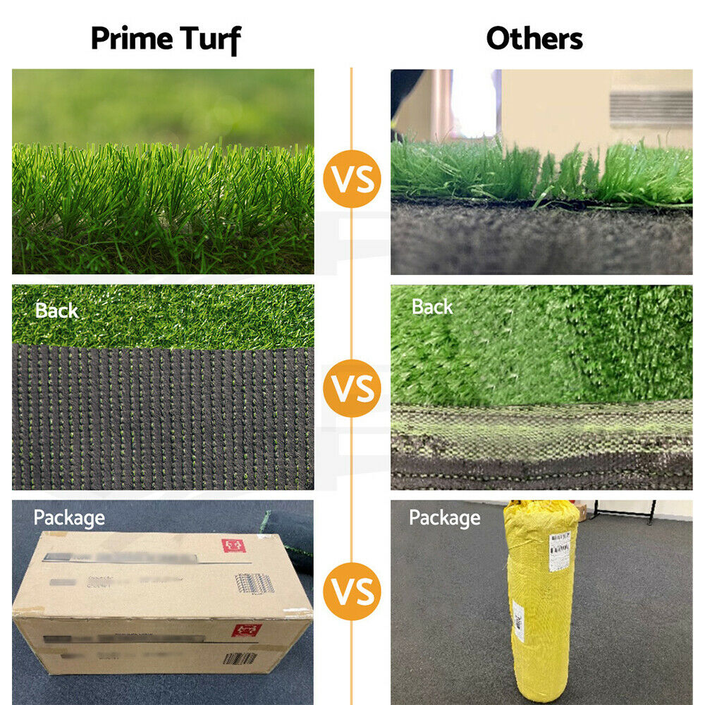 Artificial Synthetic Grass Fake Lawn 5-60SQM Turf Plastic Plant 30mm Thick 8 years Warranty Certified Lead Free Children and Pets Safe