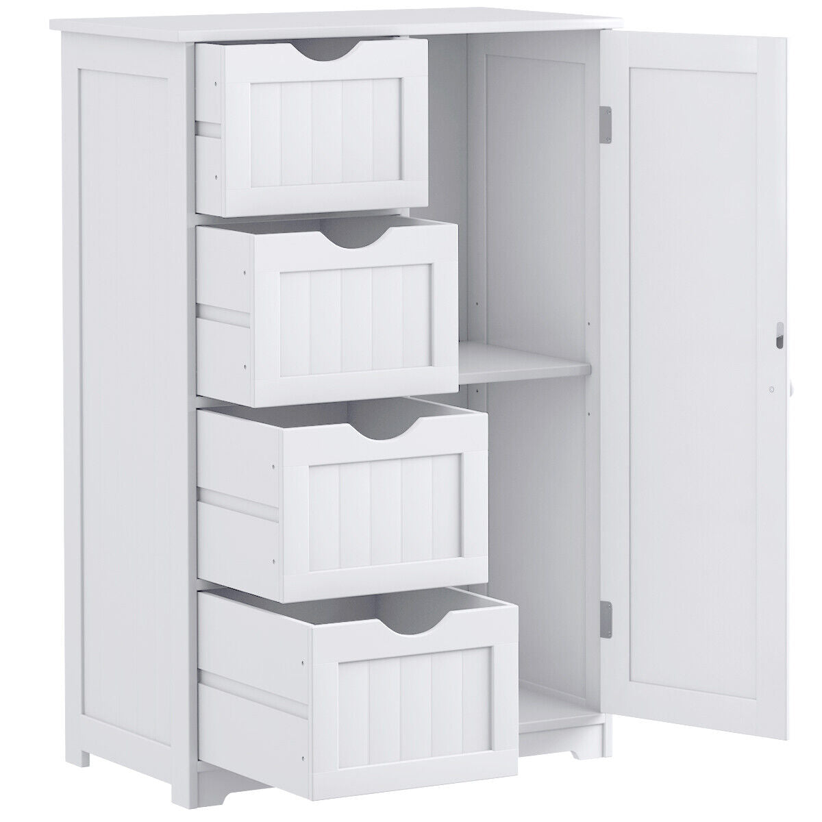 Bathroom Cabinet Toilet Storage Organizer Cupboard with Drawers