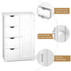 Bathroom Cabinet Toilet Storage Organizer Cupboard with Drawers