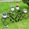 2PCS Metal Round Potted Plant Stands Rack