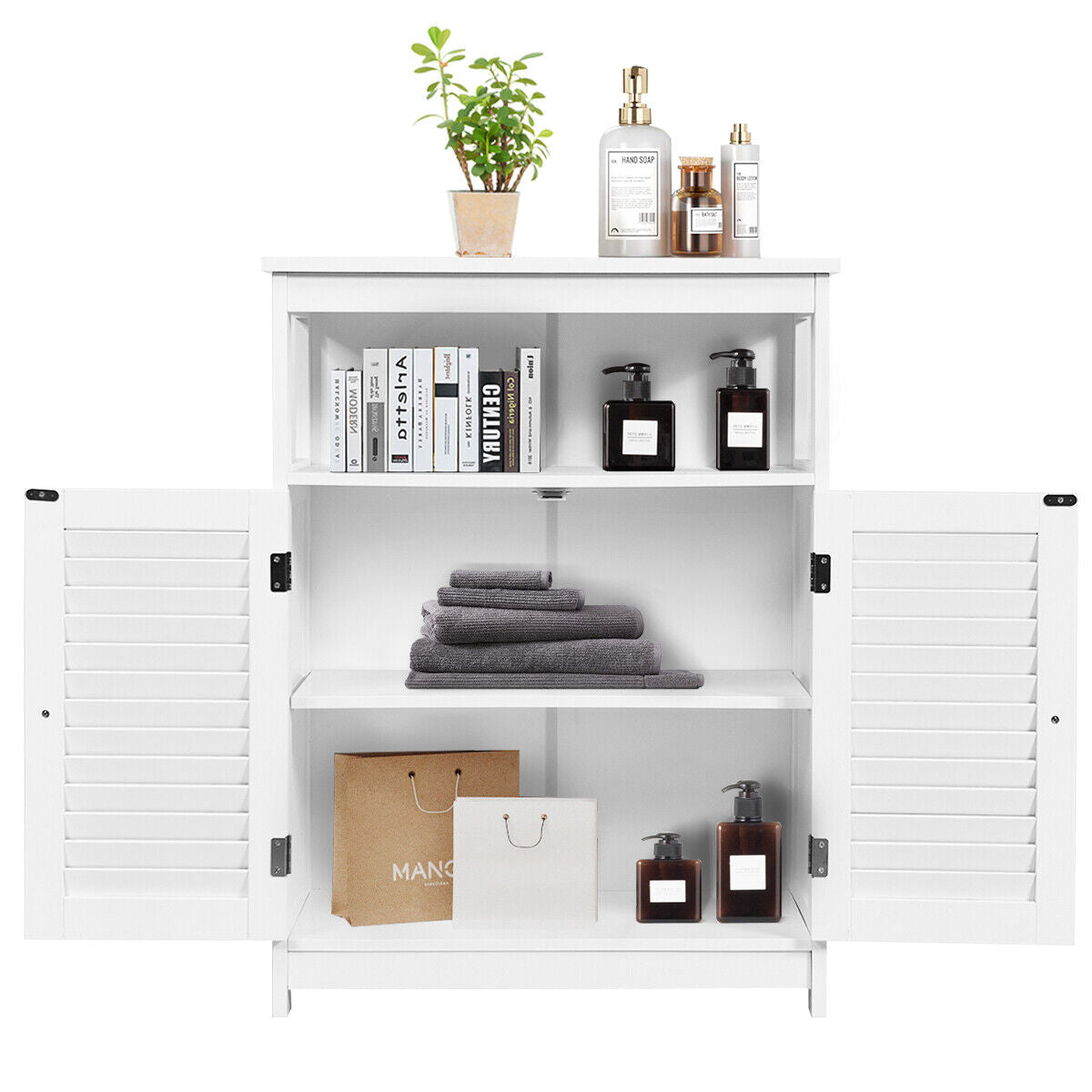 Bathroom Wooden Storage Cabinet Toilet Organiser