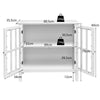 Storage Cabinet Cupboard Buffet Sideboard With Glass Door