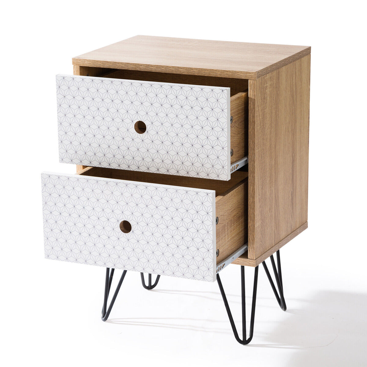 Bedside Table with Two Drawers Tables Cabinet – Smart Home