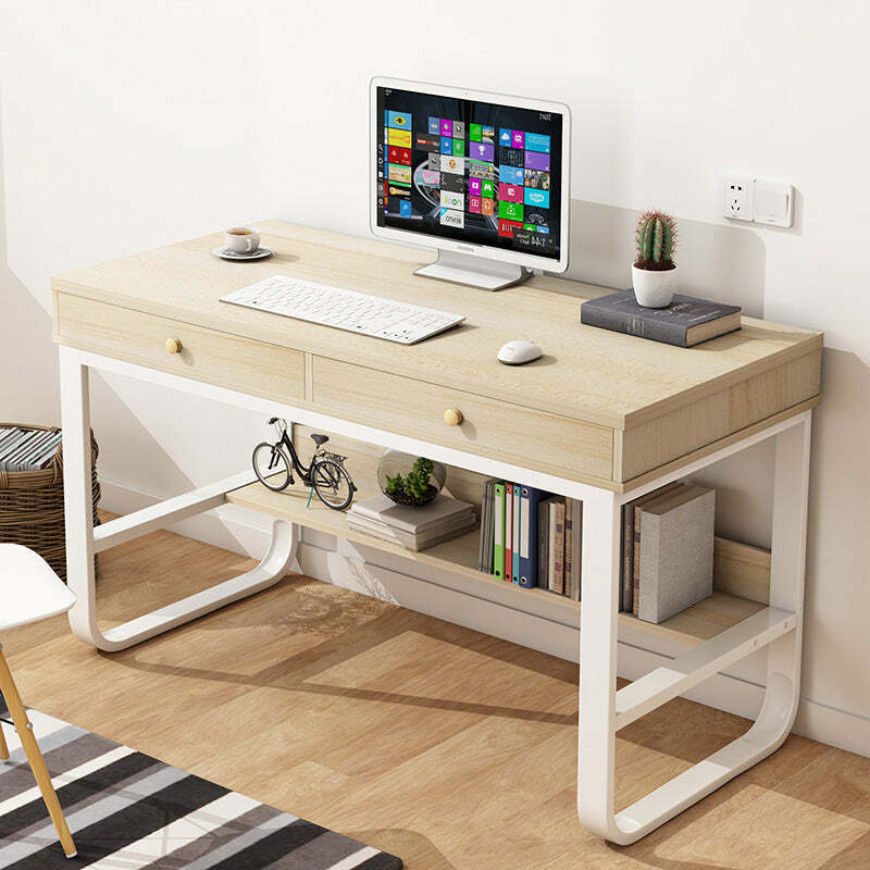 Computer Desk Study Home Office Table Maple – Smart Home