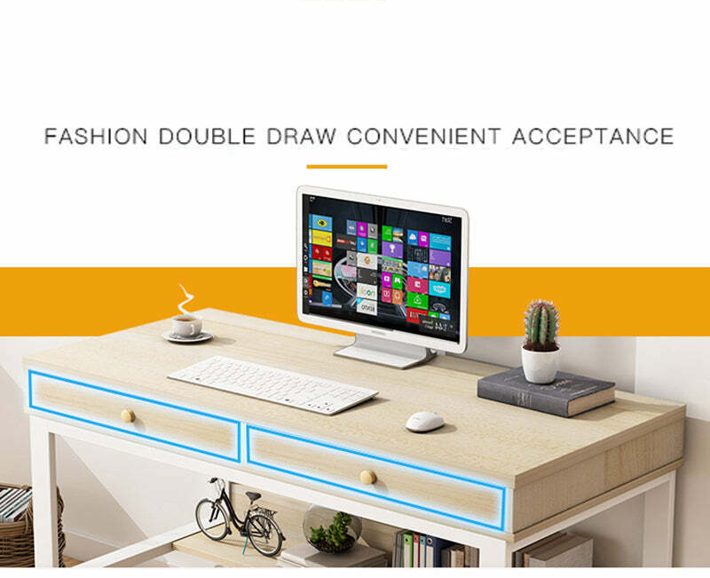 Computer Desk Study Home Office Table Maple – Smart Home