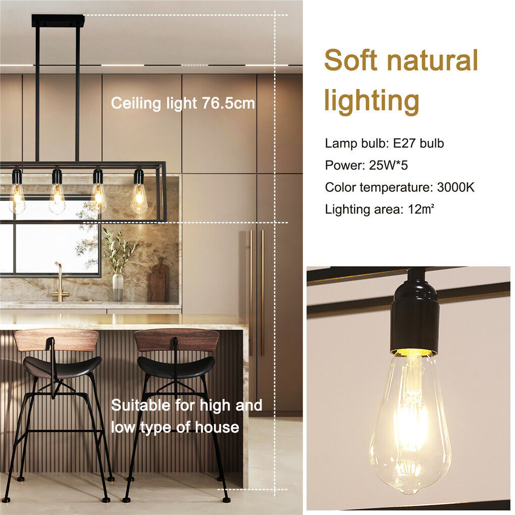 Industrial Kitchen Island Pendant Light Dining Room