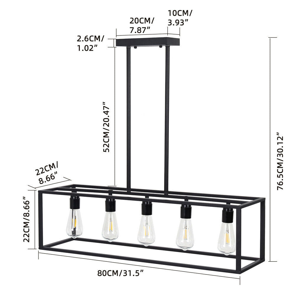 Industrial Kitchen Island Pendant Light Dining Room