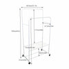 Freestanding Garment Clothes Rack Wire Shelving Stand Bedroom Coat Clothing Rack