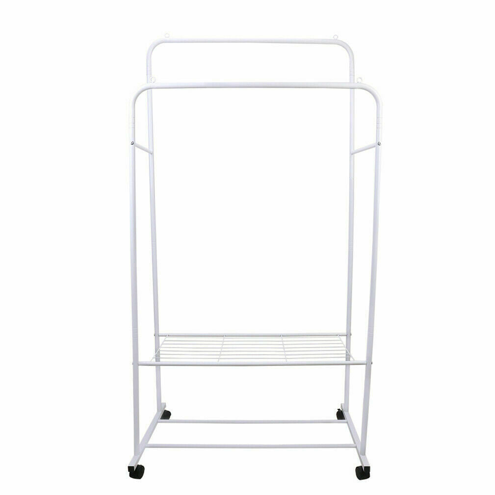 Freestanding Garment Clothes Rack Wire Shelving Stand Bedroom Coat Clothing Rack