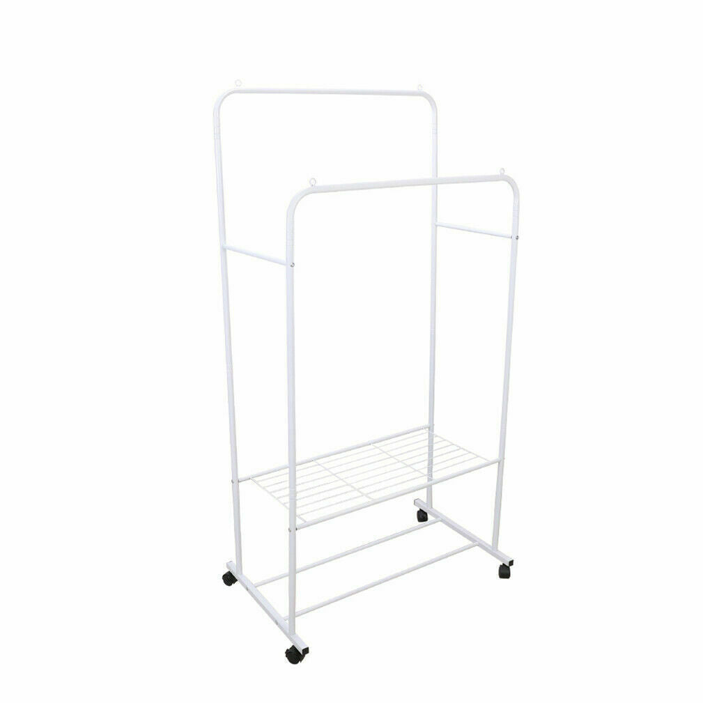 Freestanding Garment Clothes Rack Wire Shelving Stand Bedroom Coat Clothing Rack