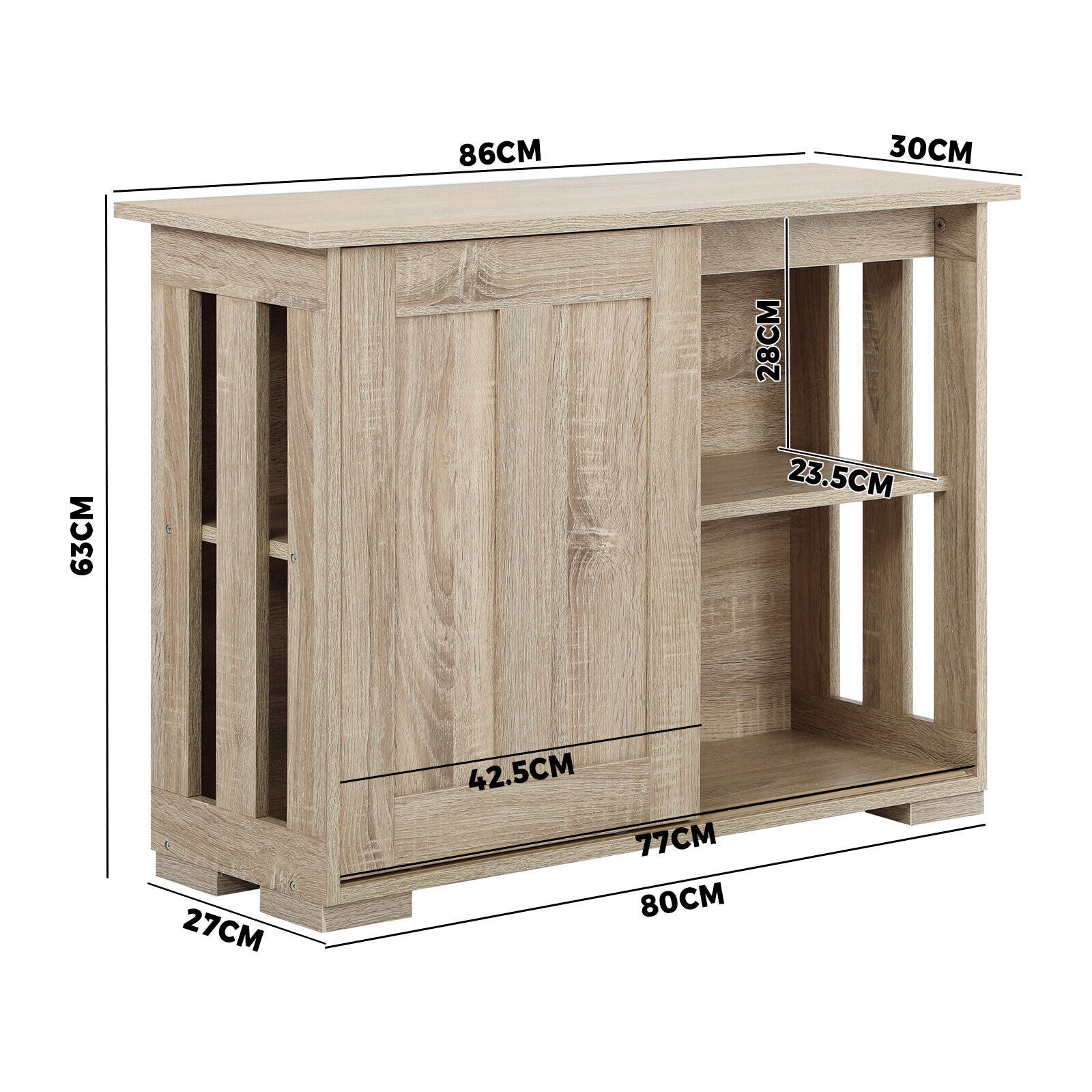 Sideboard Cabinet Doors Storage Cupboard Hallway Table