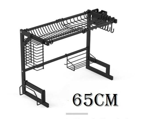 Dish Drying Rack Over Sink Stainless Steel Dish Drainer Organizer 2 Tier 65cm 85cm