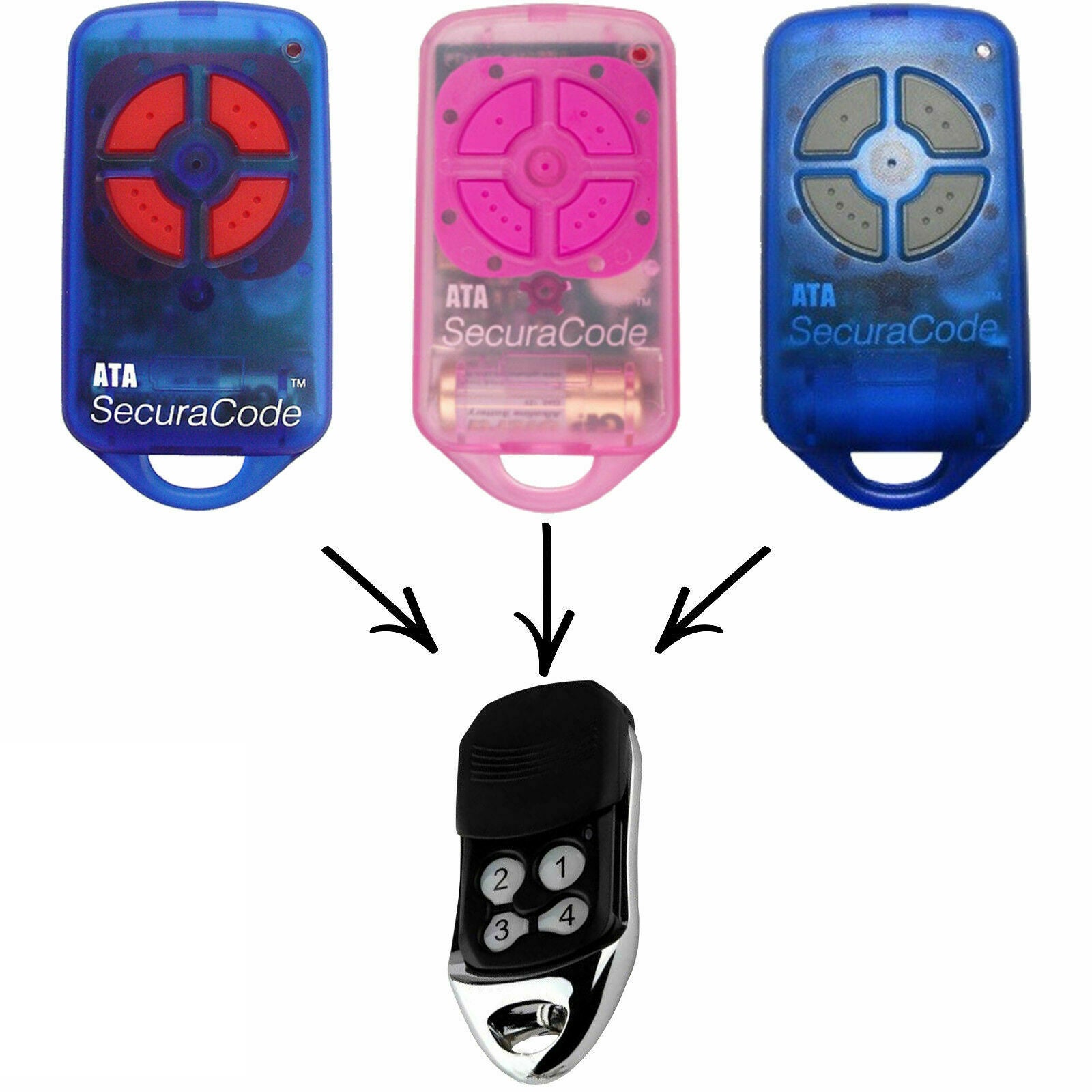 ATA garage/gate door remote control PTX-4 replacement