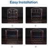 8 Bottle and 8 Goblet Wine Rack Holder Storage Organiser Display Shelf Bar 2 Tiers