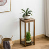 2/3Tier End Table Bamboo Square Oriental Table Bedside Chairside Table Furniture