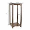 2/3Tier End Table Bamboo Square Oriental Table Bedside Chairside Table Furniture