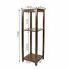 2/3Tier End Table Bamboo Square Oriental Table Bedside Chairside Table Furniture