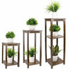 2/3Tier End Table Bamboo Square Oriental Table Bedside Chairside Table Furniture