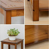 2/3Tier End Table Bamboo Square Oriental Table Bedside Chairside Table Furniture