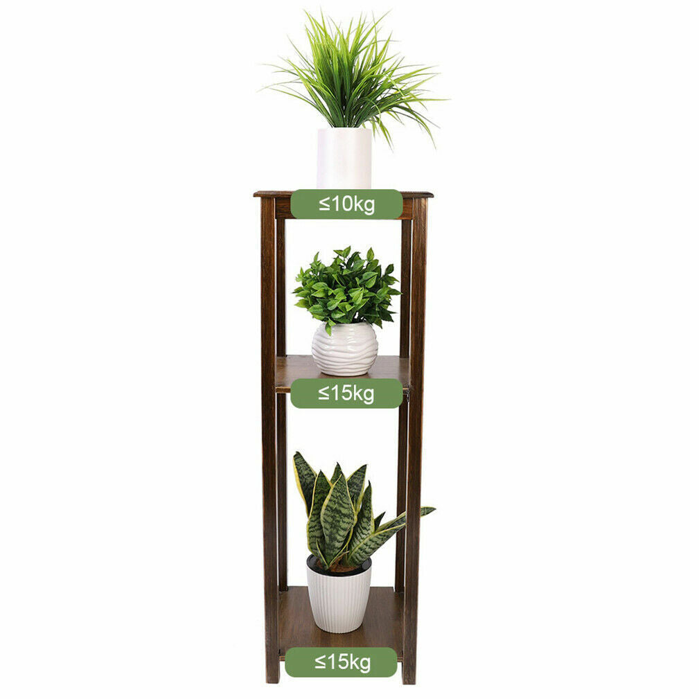2/3Tier End Table Bamboo Square Oriental Table Bedside Chairside Table Furniture
