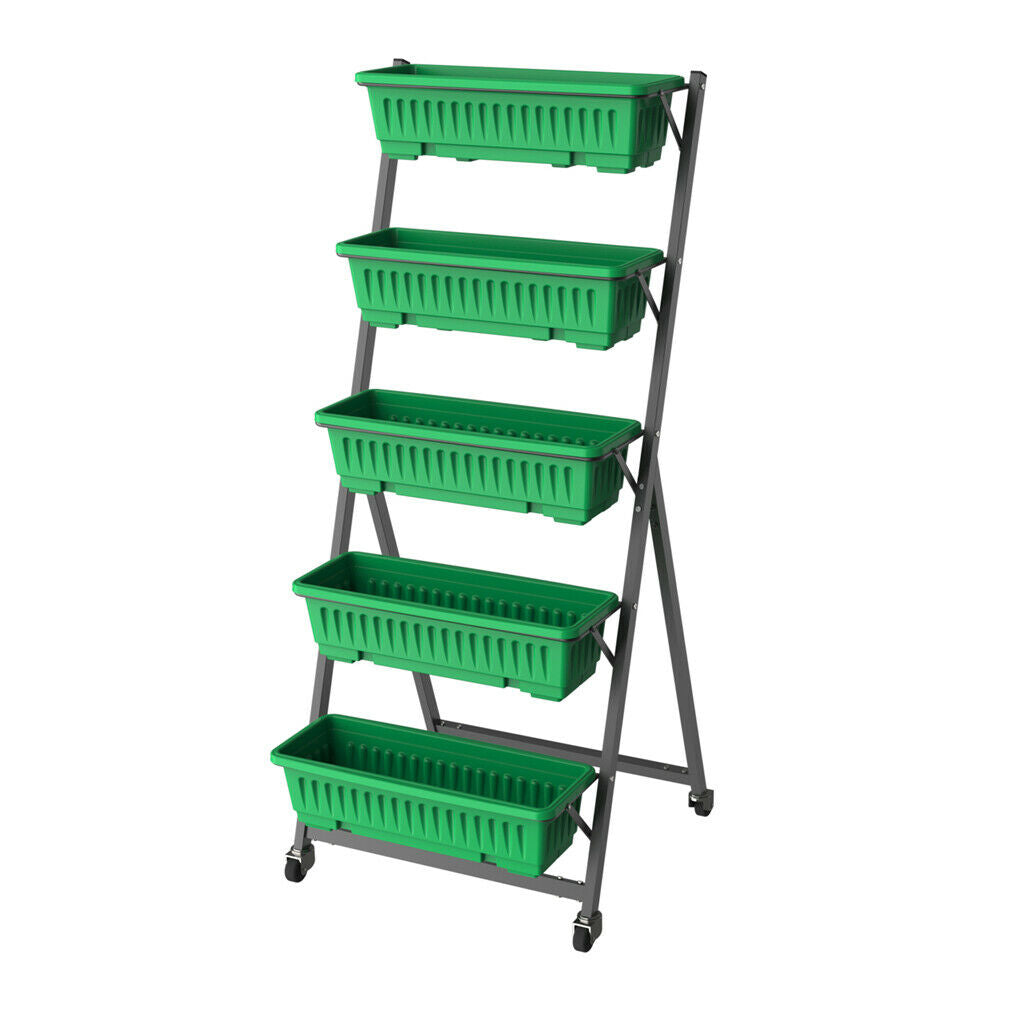 Rolling Vertical Raised Garden Bed Grow Herbs Vegetables Planter