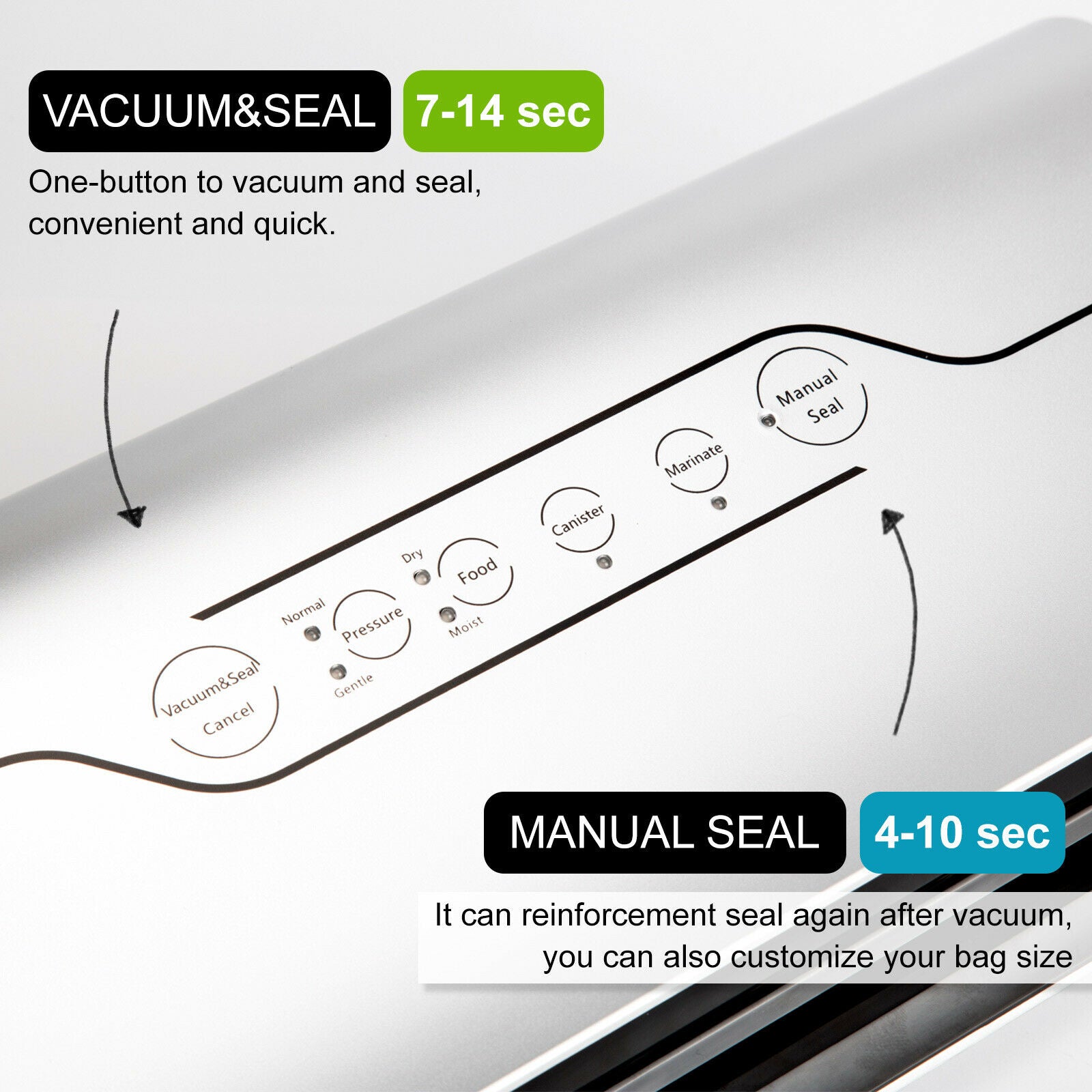 Vacuum Food Sealer Dry/Moisture Machine