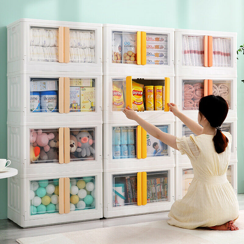 32L Stackable Foldable Storage Container Organizer
