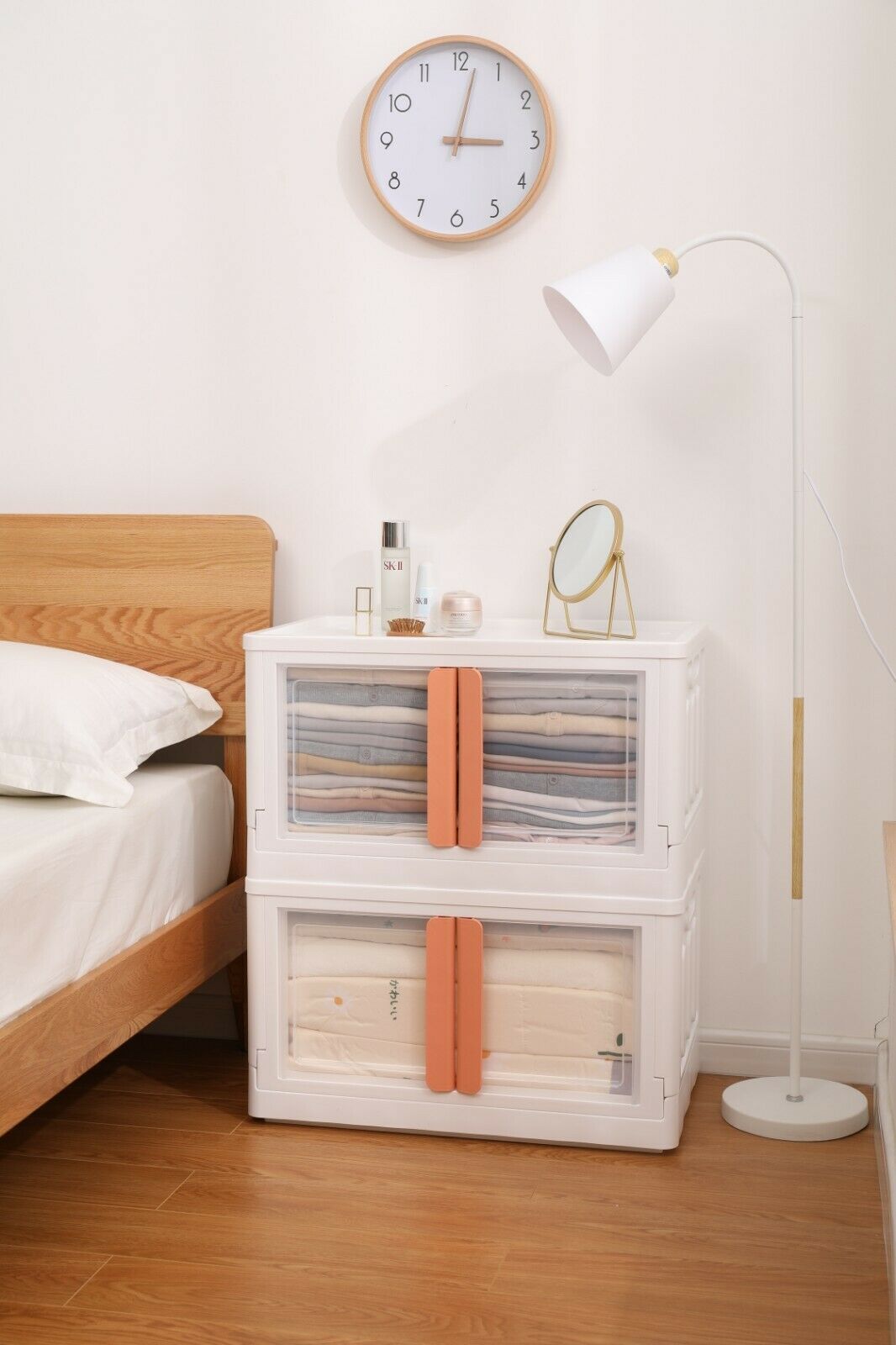 32L Stackable Foldable Storage Container Organizer