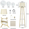 Plexiglass LED Floor Lamp Light Storage