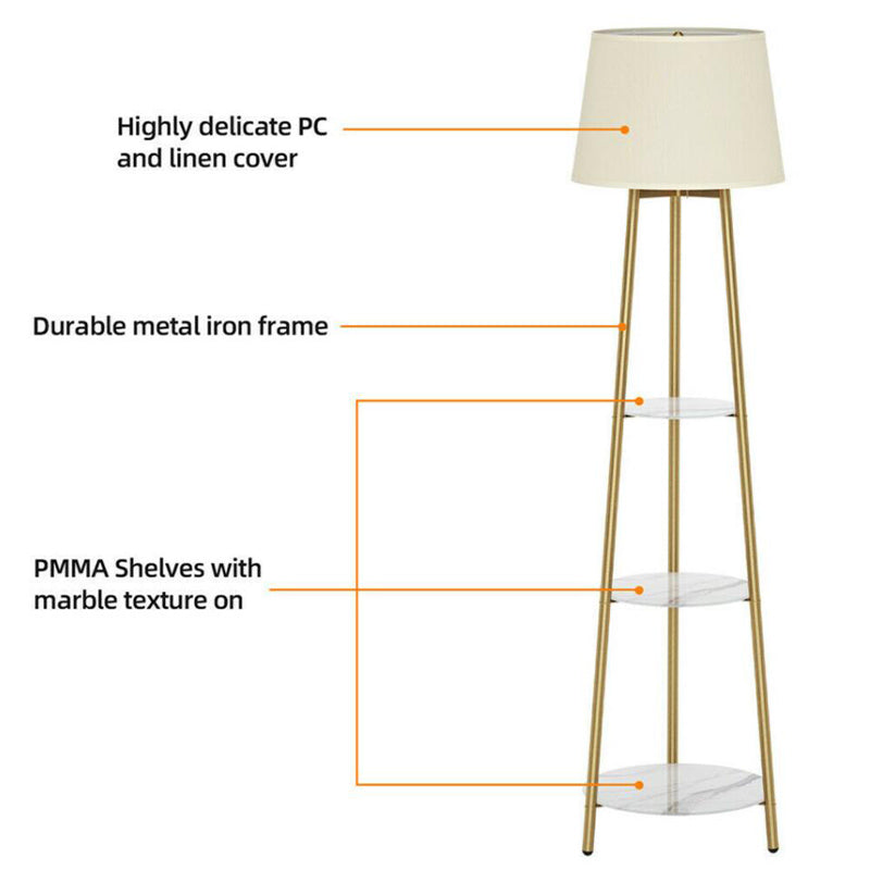 Plexiglass LED Floor Lamp Light Storage