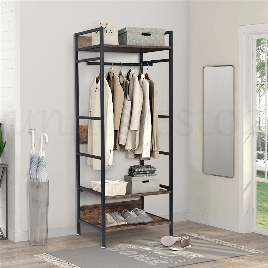 Large Garment Coat Rack Shoe Rack for Entryway Bedroom