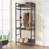 Large Garment Coat Rack Shoe Rack for Entryway Bedroom