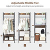 Large Garment Coat Rack Shoe Rack for Entryway Bedroom