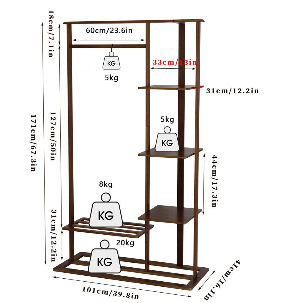 Wooden Clothing Rack Garment Rack Strong Thick