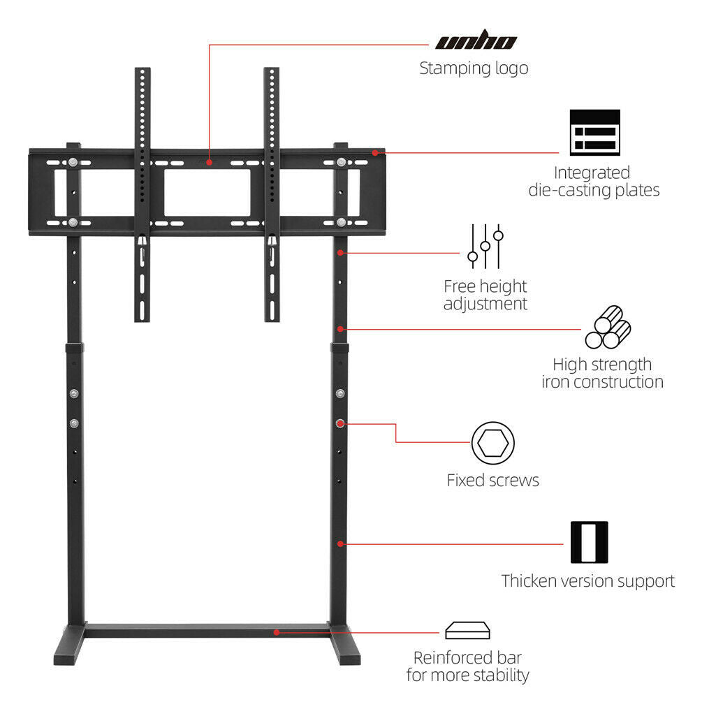 32-100 inch Height Adjustable TV Floor Stand