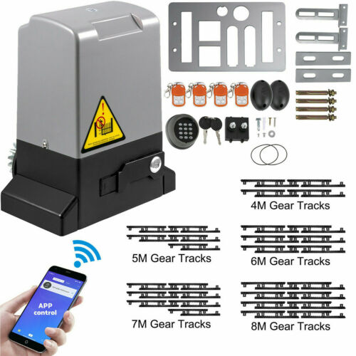 1800KG Automatic Sliding Gate Opener Remote APP Control Rail 4-8M