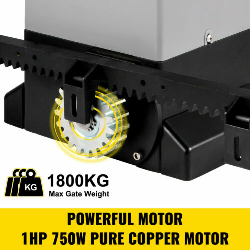 1800KG Automatic Sliding Gate Opener Remote APP Control Rail 4-8M