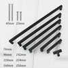 10pcs Square Cabinet Handles Kitchen Drawer Pulls Cupboard Knobs Black