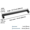 10pcs Square Cabinet Handles Kitchen Drawer Pulls Cupboard Knobs Black