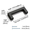 10pcs Square Cabinet Handles Kitchen Drawer Pulls Cupboard Knobs Black