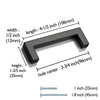 10pcs Square Cabinet Handles Kitchen Drawer Pulls Cupboard Knobs Black