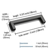 10pcs Square Cabinet Handles Kitchen Drawer Pulls Cupboard Knobs Black