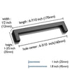 10pcs Square Cabinet Handles Kitchen Drawer Pulls Cupboard Knobs Black