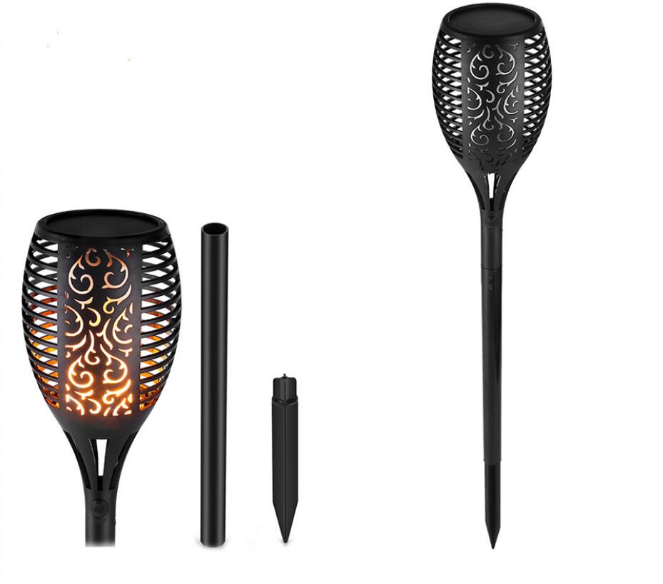 10pcs Solar Torch Lights 96 LED Flickering Lighting Dancing Flame Garden Lamp