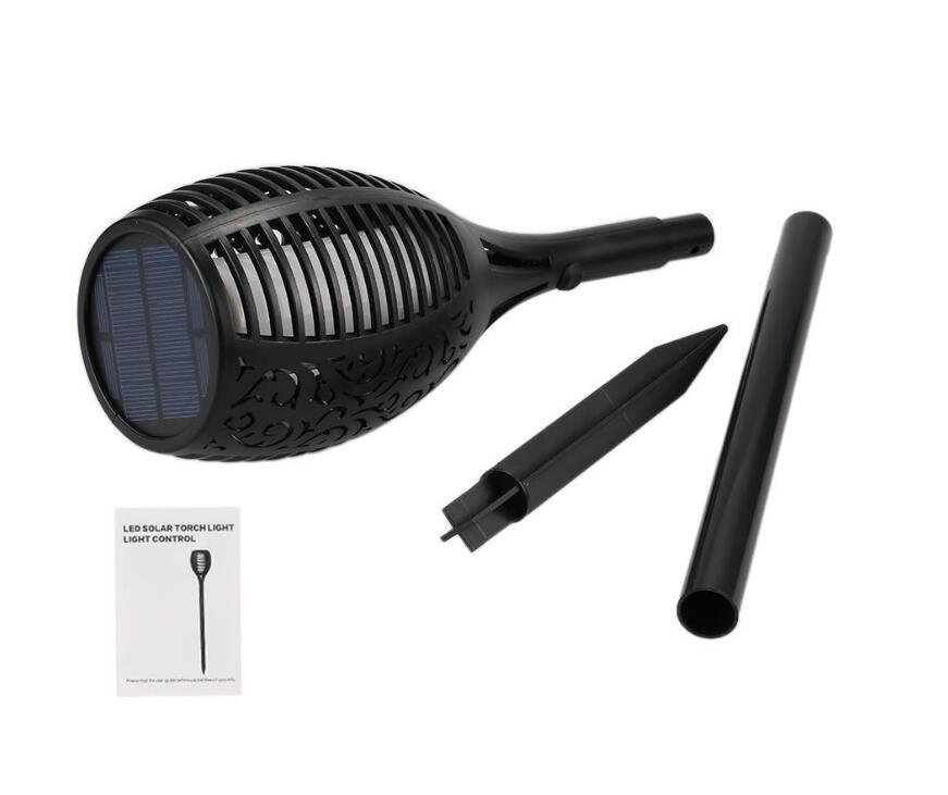10pcs Solar Torch Lights 96 LED Flickering Lighting Dancing Flame Garden Lamp