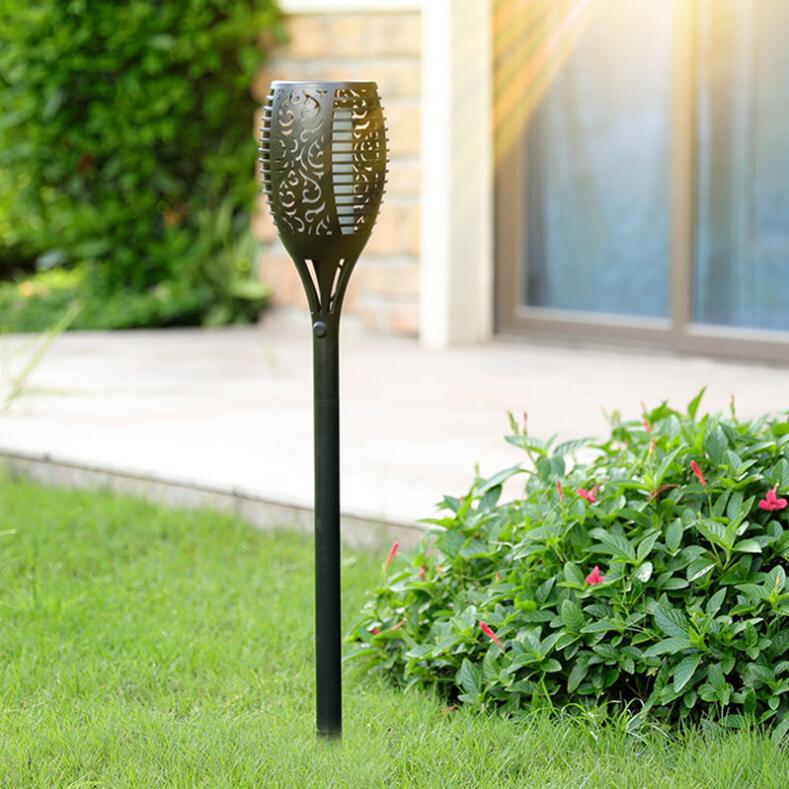 10pcs Solar Torch Lights 96 LED Flickering Lighting Dancing Flame Garden Lamp